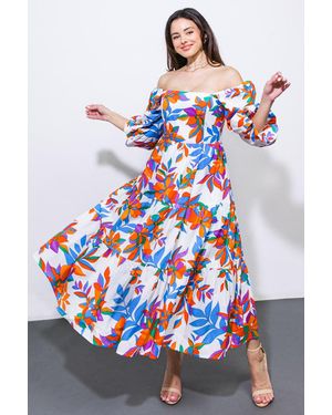 TRUEDAMES Feeling Optimistic Woven Midi Dress - Red