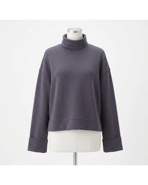 Spanx Air Essentials Cropped Turtleneck Top - Blue