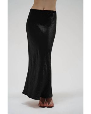 LNA Eva Shine Maxi Skirt - Black