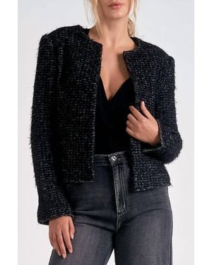 Elan Open Front Blazer - Black