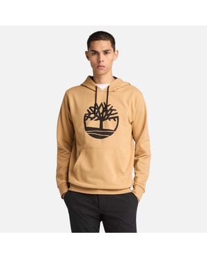 Timberland Northwood Us Tree Logo Brushback Hoodie - Natural