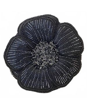 Mary Frances Petal Me Beaded Crossbody Bag - Black