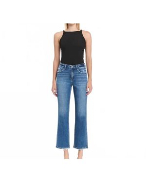 VERVET BY FLYING MONKEY High Rise Ankle Straight Jeans - Blue