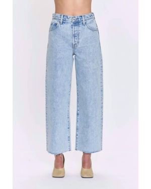 Pistola Tate Crop Bowed Wide Leg Jean - Blue