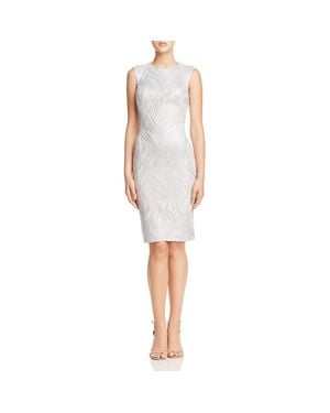 Tadashi Shoji Lace Sequined Cocktail Dress - White