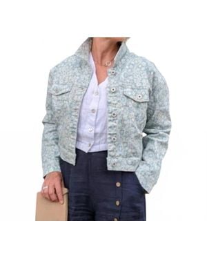 Ichi Calies Cropped Jacket - Blue