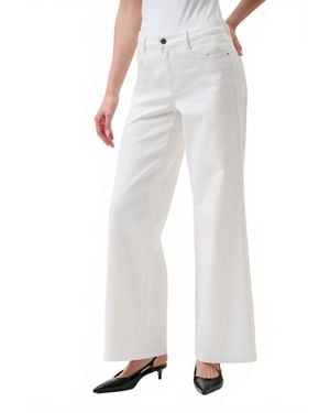 Joseph Ribkoff Classic Wide-Leg Stretch Jeans - White
