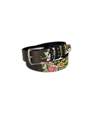 Ed Hardy Skull Studded Belt - Black