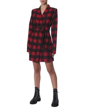 Unravel Project Wrap-Style Mini Dress With V-Neckline - Red