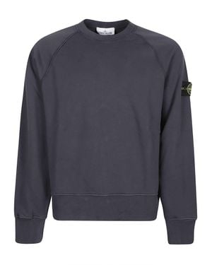 Stone Island Raglan-Sleeve Cotton Sweatshirt - Blue