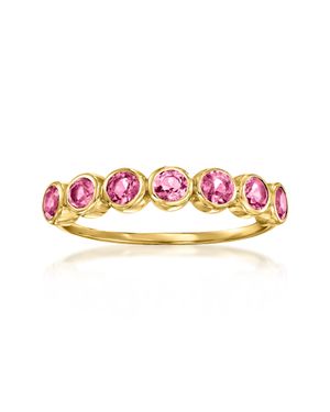 RS Pure By Ross-Simons Bezel-Set Tourmaline Ring - Pink