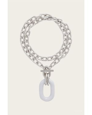 Rabanne Double Link Chain Necklace - Natural