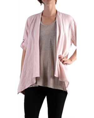 Gigi Moda Leggera Open Front Jacket - Pink