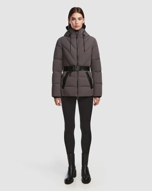 Rudsak Enzah Quilted Down Puffer With Hood - Gray
