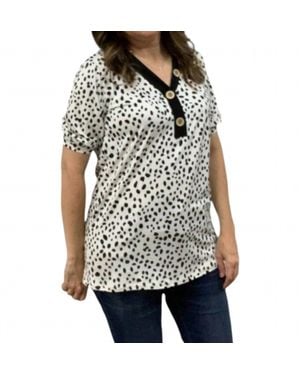 Vanilla Bay Spotted Short Sleeves Shirt - Black