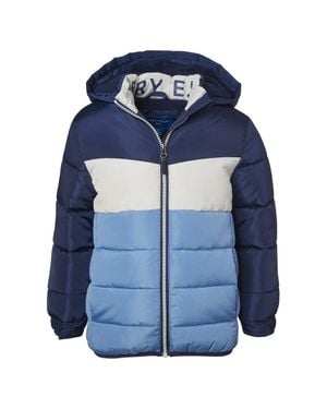 Perry Ellis Colorblocked Puffer Jacket - Blue