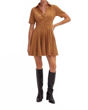 Crescent Kenya Mini Dress - Brown