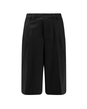 Ami Paris Tailored Mid-Rise Shorts With Concealed Fastening - Black