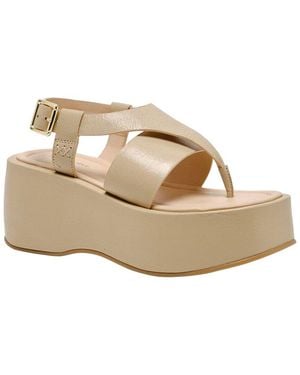 Free People Holt Leather Flatform Sandal - Natural