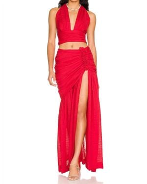 JBQ Blanca Maxi Skirt - Red