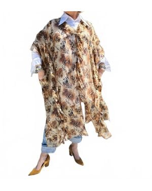 Davi & Dani Feral Overlay Kimono - Metallic