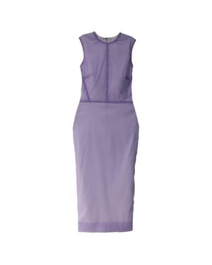 Victoria Beckham Linear Fitted Midi Dress - Purple