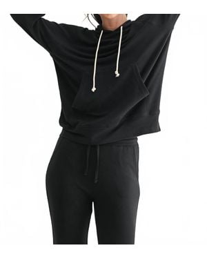 Mono B Lightweight Brushed Hacci Hoodie - Black