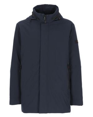 Peuterey Peebles Hooded Padded Long Coat - Blue