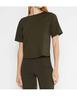 Ripley Rader Ponte Knit Short Sleeve Top - Green
