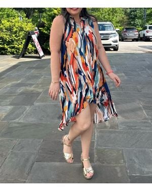 Apricot High-Low Shirt Mini Dress - Gray