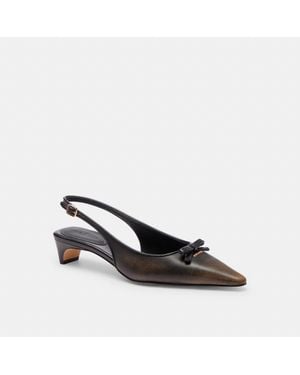 COACH Bow Slingback Heel - Black