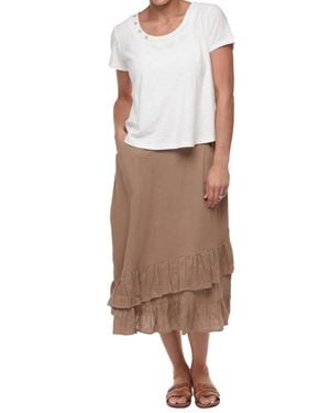 Tulip Clothing Erika Flat Front Skirt - White