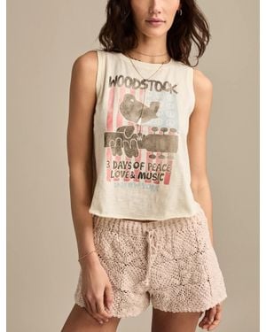 Lucky Brand Woodstock American Flag Tank - Natural