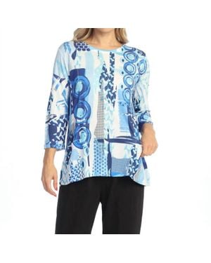 Jess & Jane Patch Pocket Top - Blue