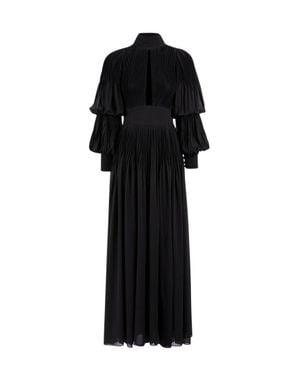 Saiid Kobeisy Pleated Midi Dress - Black