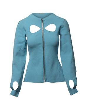 Roland Mouret Roland Mouret Cut Out Longsleeve Top - Blue