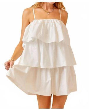 Day + Moon Ruffles For Days Mini Dress - White