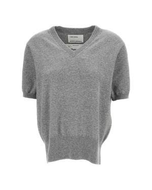Extreme Cashmere Martina Cashmere-Blend V-Neck Sweater - Gray