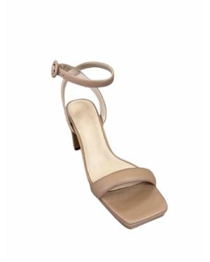 Coco Miami Zs 18732-23 B Block Heel Sandal With Ankle Strap - White