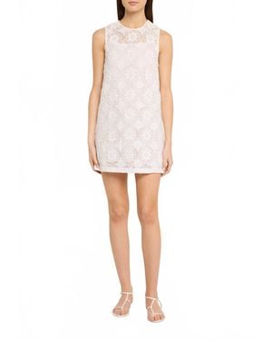 Ciao Lucia Indus Embroidered Shift Dress - White