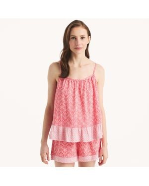 Nautica Printed Pajama Short Set - Pink