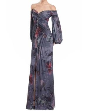 Alexander by Daymor Sweetheart Floral Gown - Blue