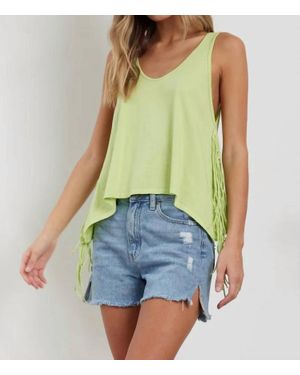 Lamade Layla Fringe Tank Top - Green