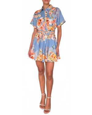 Hemant & Nandita Saba Mini Dress - Blue