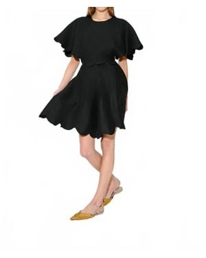 Rosie Assoulin Scalloped Buttercup Dress - Black