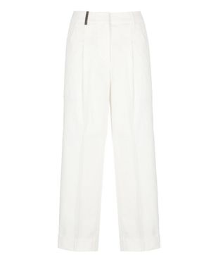 Peserico Cotton Pants - White