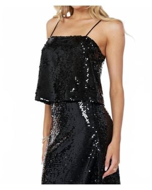 Bishop + Young Sequin Square Neck Camisole - Black