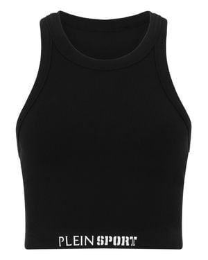 Philipp Plein Ribbed Tank Top - Black