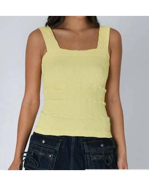 Nikibiki Square Neck Tank Top - Green