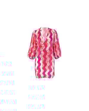 Natalie Martin Maria Rayon Print Dress - Red